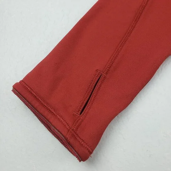 Lululemon Always Alert 1/2 Zip Jacket Womens 6 Magma Orange Red Running Athletic - Picture 9 of 16